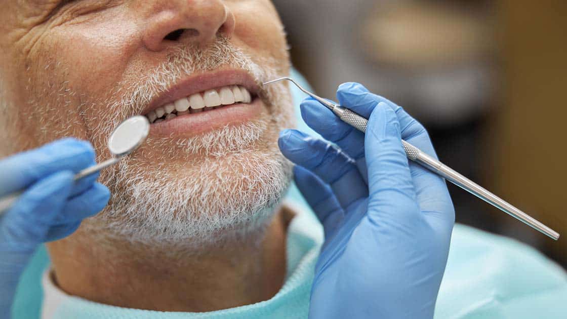 Mature Man in Dental Chair